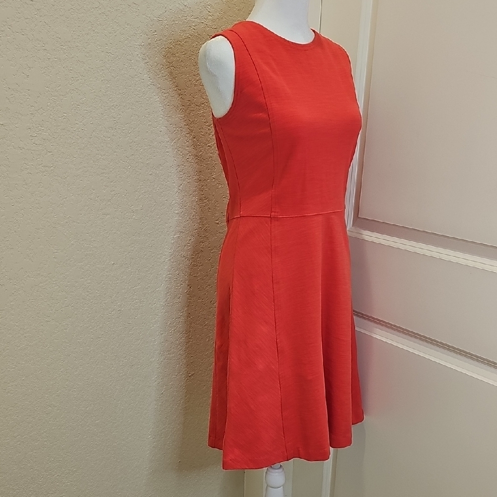 J.Crew Sleeveless A-Line Coral/Pink Dress Sz 8 - Picture 3 of 6